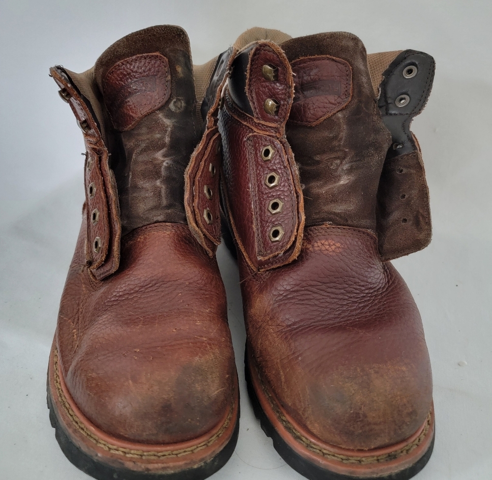 Elk Woods Brown Leather Men's Boots 11D